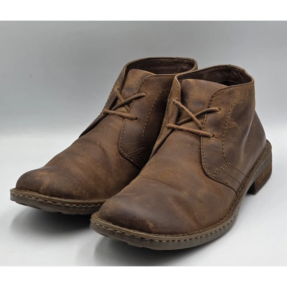 Born Harrison Chukka Boots Men's 10.5M Brown Leather Handcrafted Lace Up Ankle